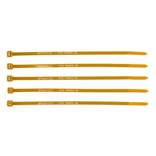 Orange Printed Cable Ties (Pack of 1,000)