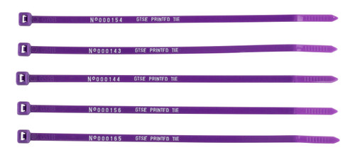 Purple Printed Cable Ties (Pack of 1,000)