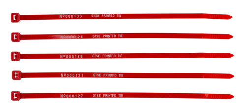 Red Printed Cable Ties (Pack of 1,000)