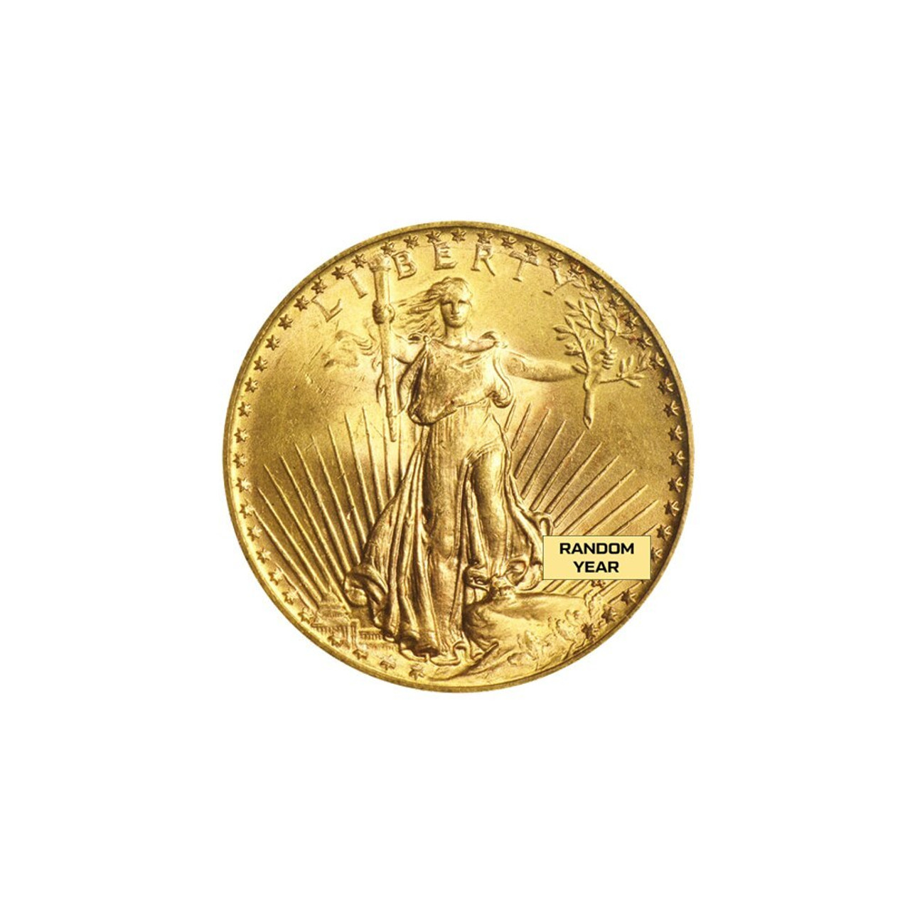 One St Gaudens Golden State Mint Coin Plectrum.