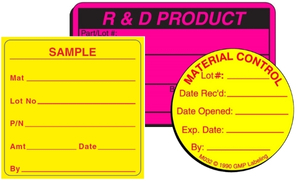 Cleanroom Material Control Labels