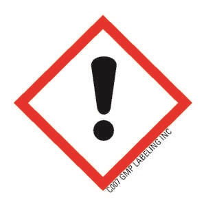 GHS Exclamation Mark Pictogram Labels