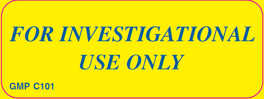 C101 FOR INVESTIGATIONAL USE ONLY Caution Label - GMP Labeling