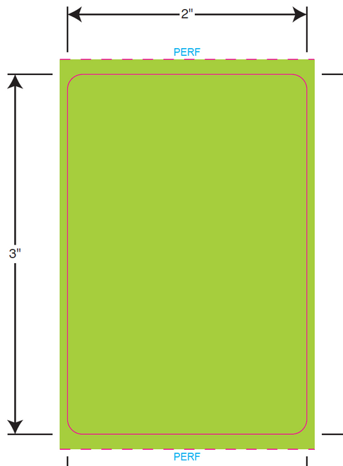 Label # L232TT-WHT - blank white 2x3 durable label