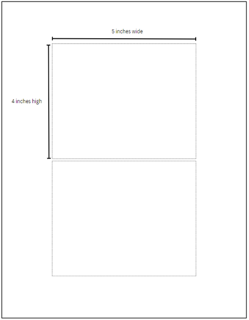 5"  x 4" Blank Label Laser Sheet