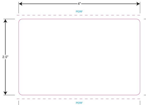 Label # L142TT-WHT - blank white x 2.5 label