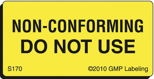 Non Conforming Label