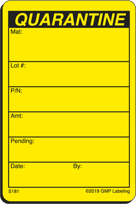 Quarantine Label