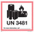 UN3481 Lithium Ion Batteries Shipping Label