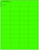 2 inch by 1 inch laser printer label sheet - FLUORESCENT GREEN