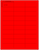 2.5 inch by 1 inch laser printer label sheet - RED FLUORESCENT