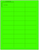 2.5 inch by 1 inch laser printer label sheet - GREEN FLUORESCENT