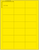2.5 inch by 1.5 inch laser printer label sheet - YELLOW