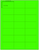 2.5 inch by 1.5 inch laser printer label sheet - GREEN FLUORESCENT