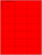 2.5 inch by 1.5 inch laser printer label sheet - RED FLUORESCENT
