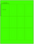 3 inch by 2 inch laser printer label sheet - GREEN FLUORESCENT