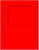 5" x 4" Blank Label Laser Sheet - RED FLUORESCENT