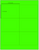 4" x 3" Blank Label Laser Sheet - GREEN FLUORESCENT