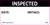 Inspection Label with Service Technician field. 2 inch by 1 inch white and black inspected sticker