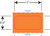 Label # L210TT-ORG - blank orange 1 x 0.5 durable label