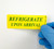 Lab technician applying C087 Refrigerate Upon Arrival Label