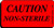 Fluorescent red "Caution Non-Sterile" label for fast status identification 1 inch by 0.5 inch