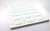 Cleaned Labels on laser print sheets, angled and stacked