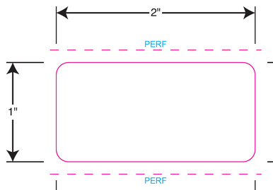 L121TT Blank Paper 2 x 1 Barcode Label - GMP Labeling
