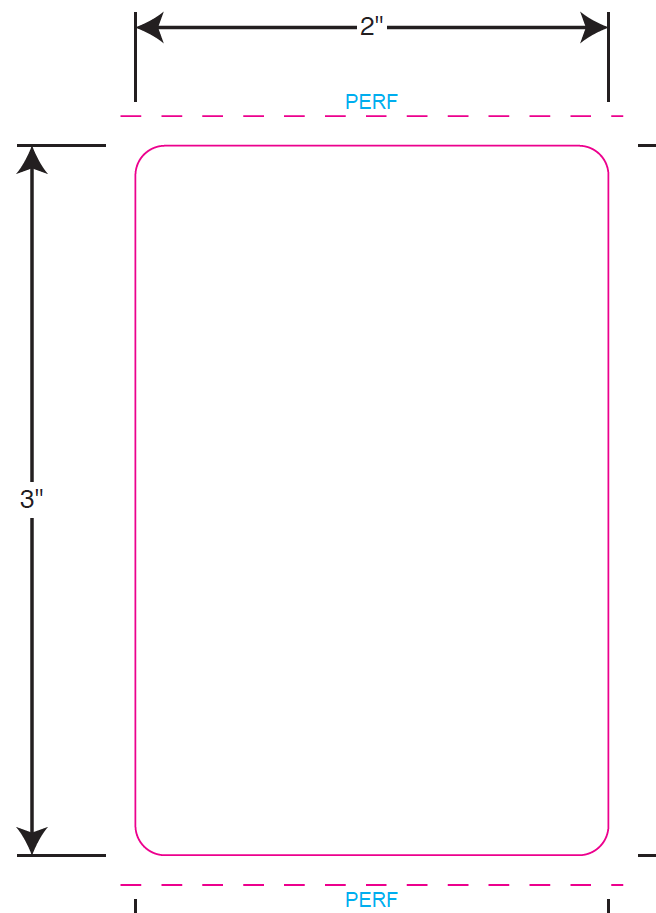 L132TT Blank Paper 3 x 2 Barcode Label