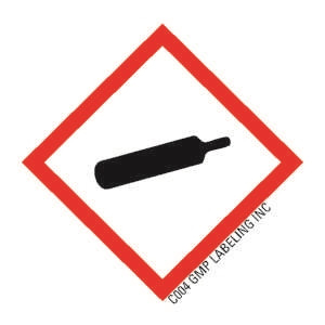 Compressed Gas - GHS Warning Label