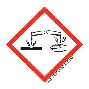 Corrosive Label - GHS Pictogram Label