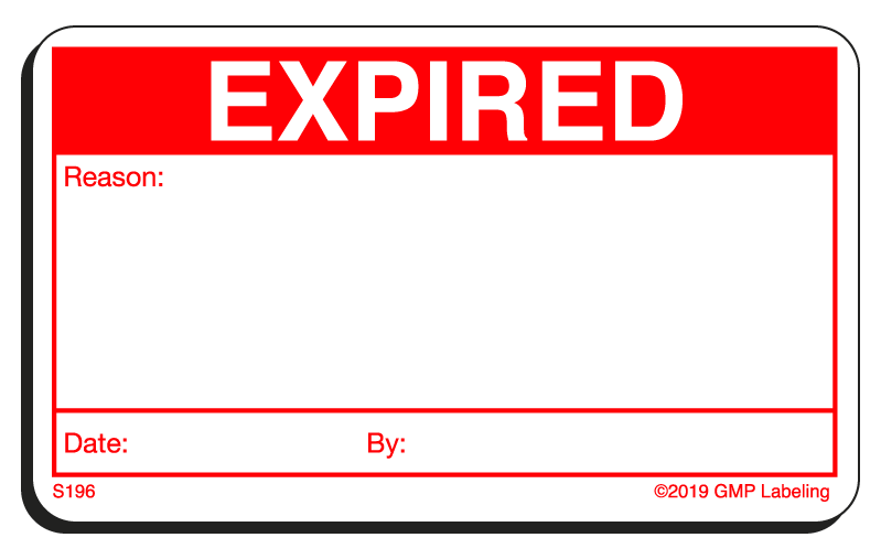 S196 EXPIRED Status Label