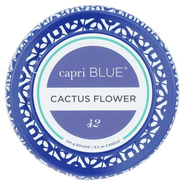 Printed Travel Tin Candle - Cactus Flower