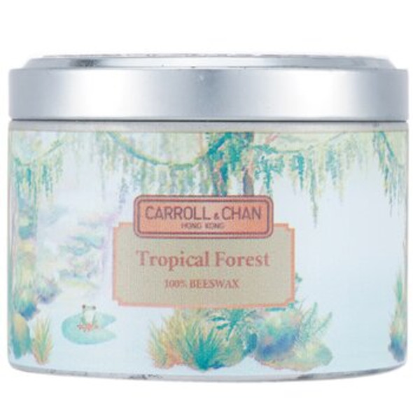 100% Beeswax Tin Candle - Tropical Forest