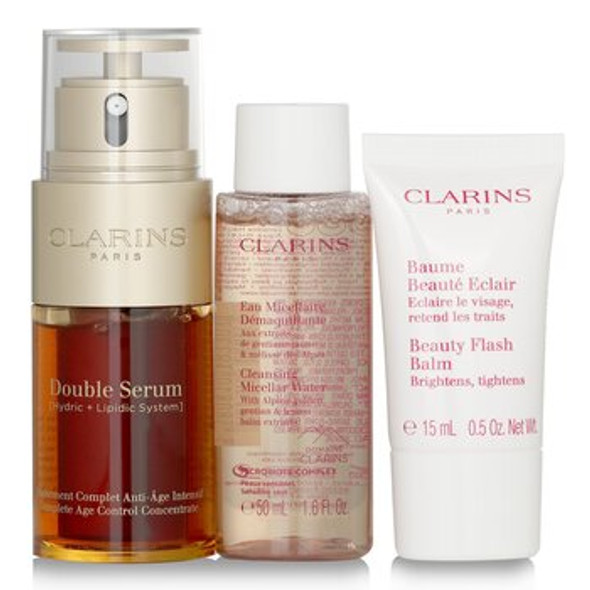 Youthful Radiance Set: Double Serum 30ml+ Cleansing Micellar Water 50ml+ Beauty Flash Balm 15ml