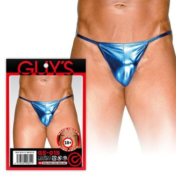 Guy's Men's Shiny Thong GS-013 - # Blue