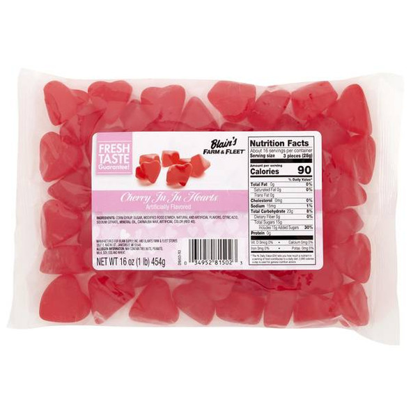 Blain's Farm & Fleet 16 oz Cherry Ju Ju Hearts Candy