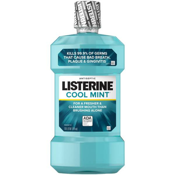 Listerine 1 Liter Cool Mint Antiseptic Mouthwash