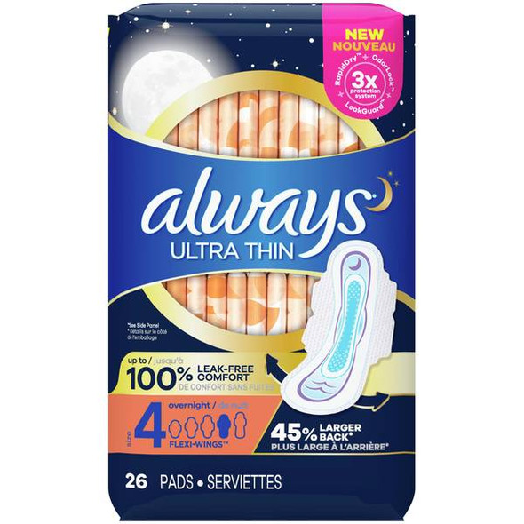 Always Ultra Thin Overnight Maxi Pads