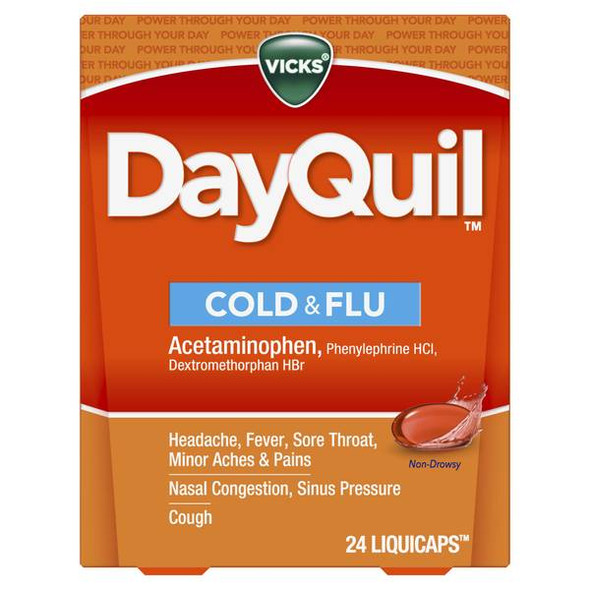 Vicks 24-Count DayQuil Daytime LiquiCaps Medicine