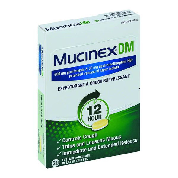 Mucinex 20-Count Max Strength 12 hr Expectorant and Cough Suppressant Tablets
