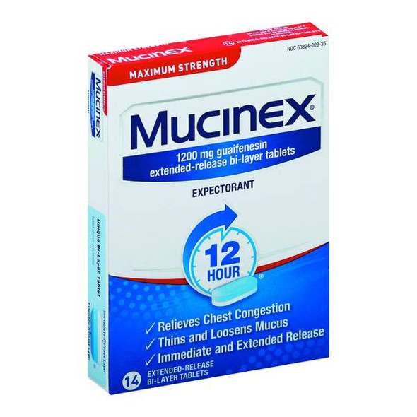 Mucinex 14-Count Max Strength 12 hr Expectorant Tablets