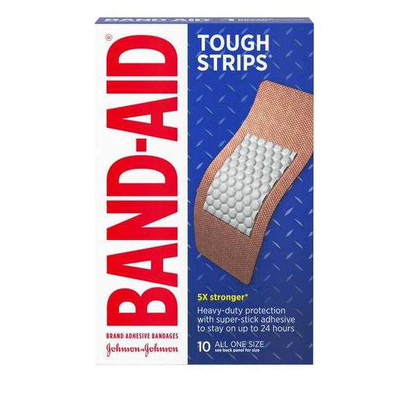 Band-Aid 10-Count Extra Large Tough Strips Adhesive Bandages