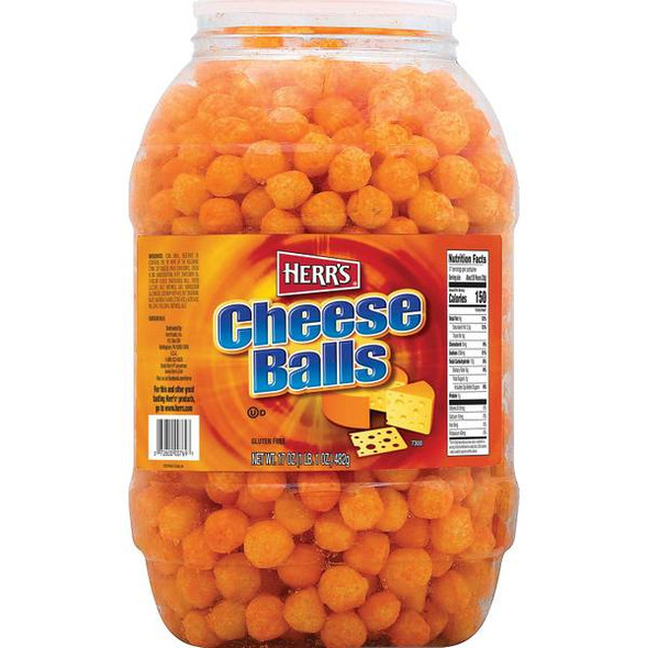 Herr's 17 oz Cheese Ball Barrel