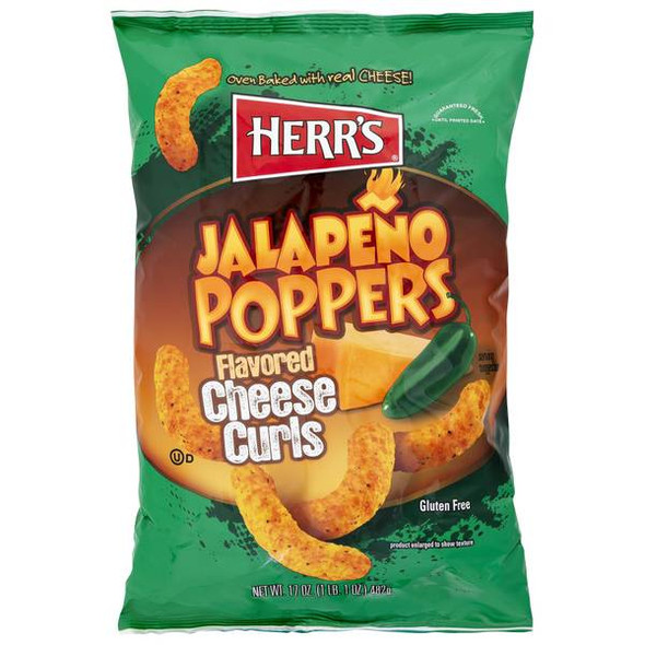 Herr's 17 oz Jalapeno Popper Cheese Curls