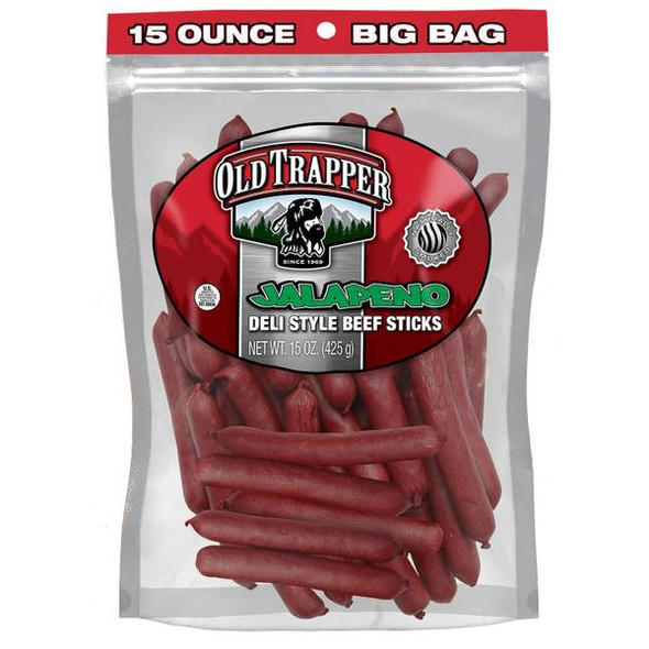 Old Trapper 15 oz Jalapeno Deli Style Beef Sticks