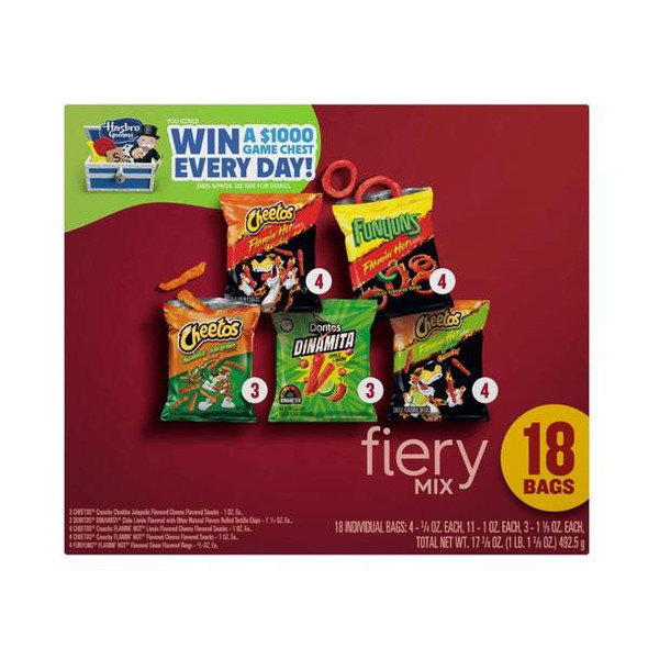 Frito Lay 18-Count Fiery Mix Variety Pack