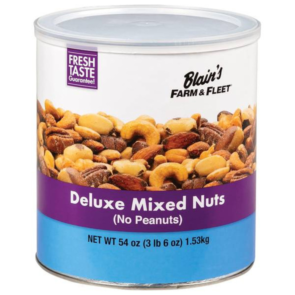 Blain's Farm & Fleet 54 oz Deluxe Mixed Nuts Tin (No Peanuts)
