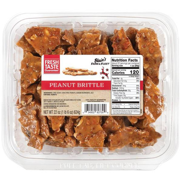 Blain's Farm & Fleet 22 oz Christmas Peanut Brittle Tray