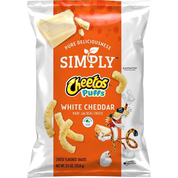 Cheetos 2.5 oz Simply White Cheddar Puffs